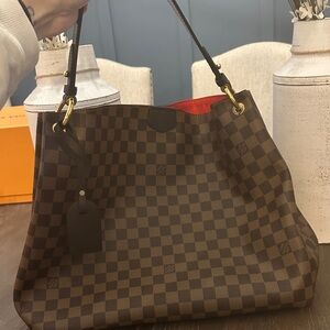 Louis Vuitton Brown Damier Ebene Graceful Checkered Shoulder Bag